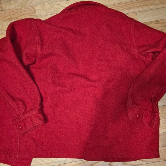 Vintage Boy Scouts Red Wool Jacket (Jac-Shirt) sz 46 - Picture 2 of 2